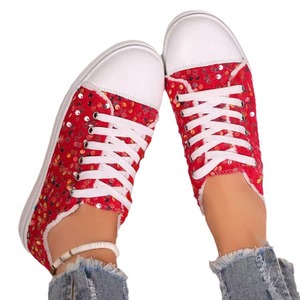 Nouvelles Chaussures Décontractées de Marche pour Femmes Grandes Tailles, à Lacets, en Tissu à Paillettes, Tendance Mode, Vente en Gros Transfrontalière - Product Image 6