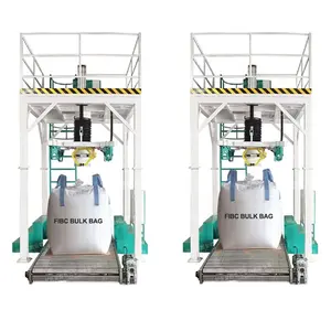 500kg 800kg Big Jumbo Bag Composto Fertilizante Orgânico Bagging Bulk Filling System Máquina de embalagem