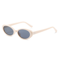 Lunettes de soleil ovales pour femmes en gros, monture en PC, verres dégradés, lunettes de mode, protection UV400, logo personnalisé disponible