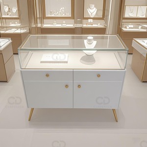 Thiết kế mới tối giản đồ trang sức Showcase Bảo tàng hiển thị tủ đứng cho tùy chỉnh Cửa hàng đồ trang sức thiết kế - Product Image 3