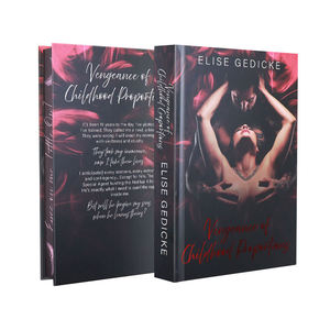 Custom Hardcover Book Printing with Sprayed Edges Luxury <b>Red</b> Foil Stamping Special Edition Fiction Novel Printing Service - Product Image 1