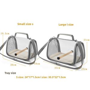 Cage de transport pour oiseaux en polyester avec sac de transport transparent et portable pour pigeon, lézard, conure, cockatiel - Product Image 2