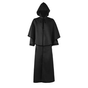 Cape à capuche médiévale unisexe pour Halloween, carnaval, moine, <span class=keywords><strong>vampire</strong></span>, gothique, Renaissance, cosplay, fête, prêtre, chevalier - Product Image 2