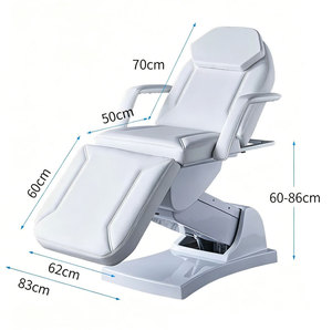 Portable Folding 3 Motors <b>Electric</b> Beauty Bed, Luxury White Massage Bed for Salon SPA Hotel Medical Clinic - Product Image 2