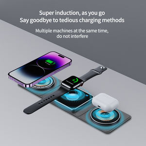 Nueva llegada <span class=keywords><strong>2023</strong></span> Trending Products Cargador inalámbrico 3 en 1 para Qi <span class=keywords><strong>AirPods</strong></span> iWatch iPhone 15 Pro Max Cargadores inalambricos - Product Image 6