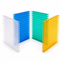 Plaque en polycarbonate à double paroi de 10 mm résistante aux UV pour serres commerciales et toitures hydroponiques