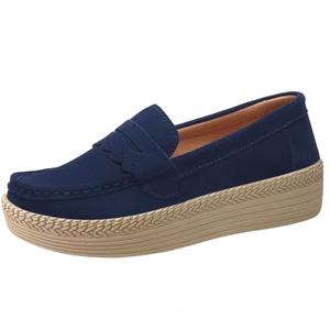 Fábrica de logotipo de color personalizado trenzas de yute zapatos de suela de PVC verano gamuza <span class=keywords><strong>cuña</strong></span> superior señoras pisos esparto alpargatas para mujeres - Product Image 6