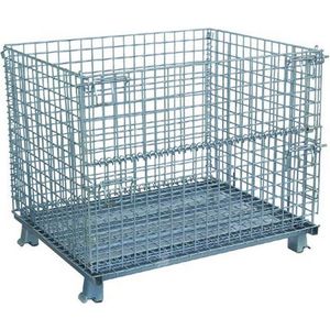 Magazzino su misura carrello elevatore trasporto merci di ferro rete metallica gabbia dei rifiuti per l'industria del riciclo - Product Image 3