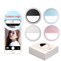Lampe LED X929 pour téléphone, support portable à clipser, trépied mobile avec étui, support de caméra rechargeable, anneau lumineux pour selfie