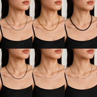 Collier en acier inoxydable de différentes tailles, directement de l'usine, chaîne cubaine, collier ras du cou, bijoux hip-hop, collier de clavicule personnalisable