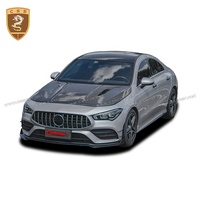 Kit carrosserie en fibre de carbone style Commas pour Mercedes Benz CLA W118 CLA35AMG : Lame avant, canards, diffuseur arrière, prises d'air