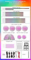 Kit d'éclairage d'ambiance LED dynamique 64 couleurs Cardoo pour BMW X5 F15 2014-2018 - Accessoires d'amélioration de l'atmosphère intérieure de la voiture