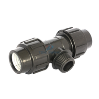 Raccords à Compression Lisses en PEHD de Haute Qualité Prix Usine 20-110MM Té de Tuyauterie PN16 pour Système d'Irrigation Agricole