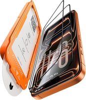 Protection d'écran en verre trempé 9H pour 15 16 17 Pro Max (imperméable, antichoc, résistant aux chutes) bord à bord