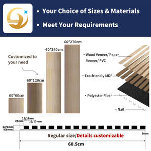 Acoustic Wall <strong>Panel</strong> Wholesale <strong>MDF</strong> Background Wall Grille Acoustic Sound Absorbing Decorative <strong>Panels</strong> Solution for <strong>Screening</strong> Room - Product Image 4