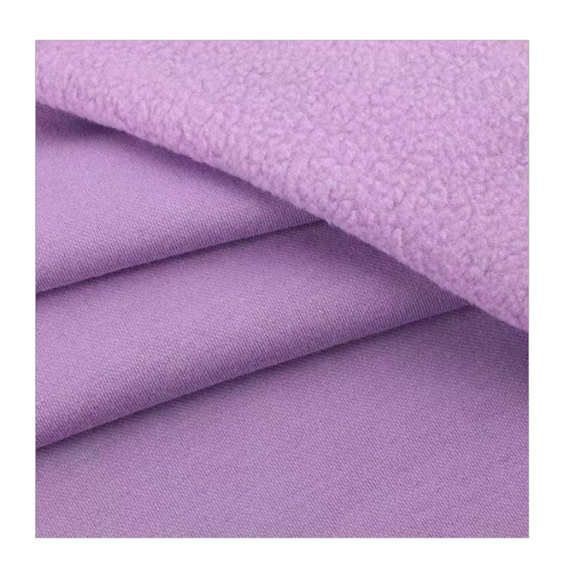 Высококачественная флисовая ткань из полиэстера и хлопка для толстовки