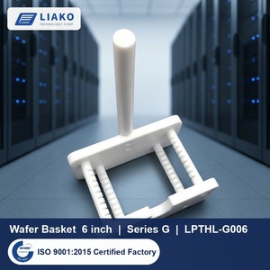 Cesta para Obleas de PTFE de 6 Pulgadas, Serie Premium Grande G, Soporte de Limpieza para Obleas, Resistente a Químicos, Cesta de Laboratorio LPTHL-G006 - Product Image 1