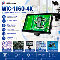 Caméra de microscope 4K WIC-1160-4K avec écran IPS de 11,6 pouces, 8MP, 30FPS, HDMI, USB, caméra numérique pour tablette, pour inspection et mesure