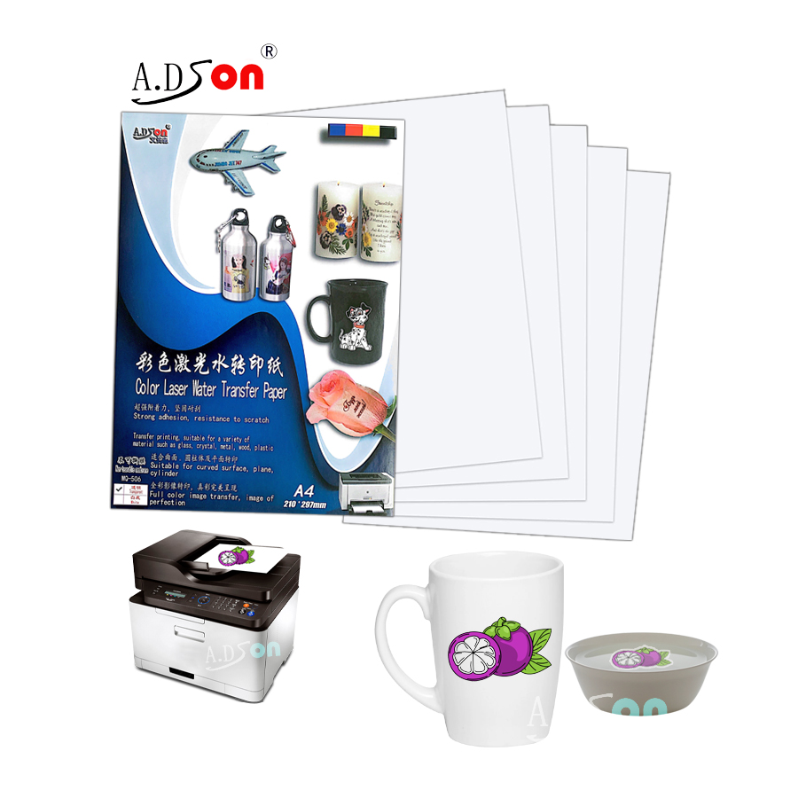 White Water Transfer Paper Inkjet Printable for Plastic & Wood Surfaces