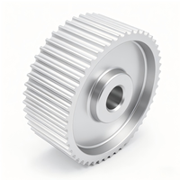 Poulie de distribution en aluminium HTD 8M avec roulement, 20 à 48 dents, pour système de convoyage, certification RoHS, personnalisation