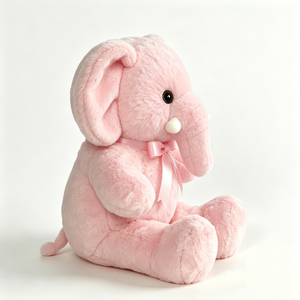 Peluche de elefante rosa personalizado, peluche de elefante, elefante de peluche sentado, peluche de elefante rosa suave - Product Image 3
