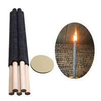 Torche en tissu ciré traditionnelle pour l'extérieur, avec manche en bois, pour les fêtes et les rassemblements familiaux, vente en gros