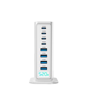 520W GaN PD+QC Fast <b>Charging</b> 4USB 4Type C Port Charger Station for Laptop for Apple for iPhone Power Charger <b>Adapter</b> - Product Image 2