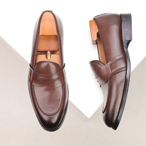 2026 New Plus Size Business Leather Shoes Slip-on Genuine Leather <b>Comfortable</b> Casual Leather Shoes - Product Image 2
