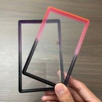 Protection anti-poussière pour présentoir de cartes PSA, dos en acrylique transparent, cadre en TPU dégradé