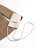 Dompet Ponsel Wanita Kulit PU Tas Bahu Kulit Lembut dengan Penutup Magnetik untuk Belanja Sehari-hari