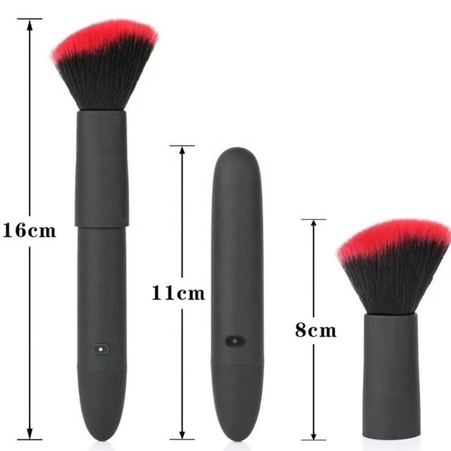 New Rechargeable 10 Modes Vibrating Girls Makeup Brush Vibrator Women Massager Wand Stick Magic Multi-Function Female Sex Toys