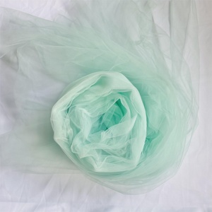 Chất lượng cao nylon lưới ren pha lê siêu mềm vải hoa bó hoa cưới trang trí đám cưới Mũ sắt lưới chống muỗi - Product Image 2