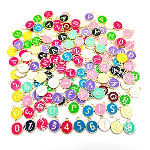Breloques en lettres anglaises à faire soi-même, pendentif rond en alliage de zinc pour bijoux, bracelets, colliers, porte-clés, chaînes de téléphone, cadeau unisexe - Product Image 3