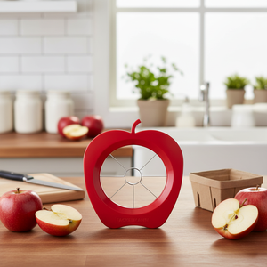Accessorio da cucina quotidiano in acciaio inossidabile colorato in plastica affetta mele tritatutto in plastica PP cartone di frutta stagionale - Product Image 2