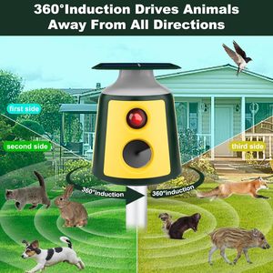New Design Solar Animal Control Device with Flame Light for Garden Farm Coyote Raccoon Dog <strong>Cat</strong> Monkey Bird Deterrent Flash Light - Product Image 1