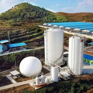 1200 Cubic Meters Biodigester Biogas And 400m3 Gas Holder Capacity Biogas Plant/ Biogas Steel CSTR Digester