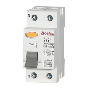 AUR1 Certificat Semko <span class=keywords><strong>ID</strong></span> 2P <span class=keywords><strong>63A</strong></span> 30mA RCCB - Product Image 1