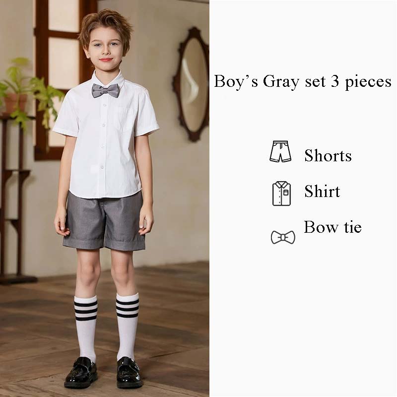 Ensemble garçon gris 3 pièces