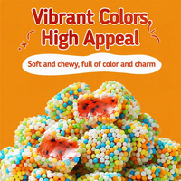 Bonbons gélifiés en forme de perles arc-en-ciel, saveurs fruitées assorties, sucrés et acidulés, multi-saveurs, collation pour enfants pour les événements de carnaval