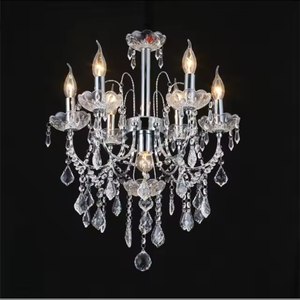 Venta al por mayor luz de techo lámpara de vela Europea sala de estar mesa de pastel gota de lluvia collar de cristal araña - Product Image 6