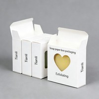 Impresión Digital, Logotipo Personalizado, MOQ Bajo, Embalaje de Cartón Biodegradable y Ecológico para Barras de Jabón, Envío por Ventana