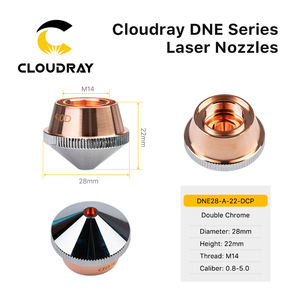 Boquilla de Corte Láser OEM <span class=keywords><strong>DNE</strong></span> de Cloudray con Recubrimiento de Cromo, Boquilla de Una o Dos Capas para Máquinas de Corte Láser - Product Image 3