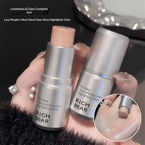 Rich Bear RB6001 Stick Illuminateur Pressé Effet Peau Éclatante <span class=keywords><strong>pour</strong></span> Femme, Contour Naturel, Illuminateur Fin Scintillant, <span class=keywords><strong>Bronzer</strong></span>, Ombre à Paupières et Fard à Joues - Product Image 3
