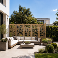 Panneaux de séparation d'intimité personnalisés pour terrasse extérieure, cloison décorative résistante aux intempéries en composite WPC, vente en gros