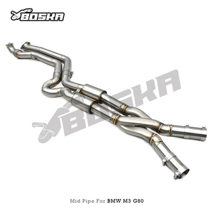 ท่อไอเสียกลางแบบกำหนดความยาวเองได้ รุ่น Z Pipe สำหรับ BMW M2/M3/M4 G80/G82/G87/G8X 3.0T ปี 2021-2024 ยี่ห้อ Boska ผลิตจากสแตนเลส หนา 1.5 มม. - Product Image 3