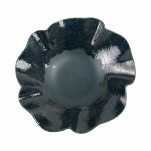 Bol décoratif rond ondulé en poterie émaillée moderne, centre de table, décoration d'intérieur - Product Image 6