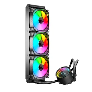 COOLMOON Latest TY-1 Water Cooling PC Gaming AMD Intel Temperature Display 360mm Liquid Cooler ARGB PWM Computer CPU Cooler Liqu