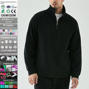 Sudaderas Personalizadas con Logotipo Bordado ODM para Hombre, de Alta Calidad, 100% Algodón, con Cierre de 1/4 - Product Image 3