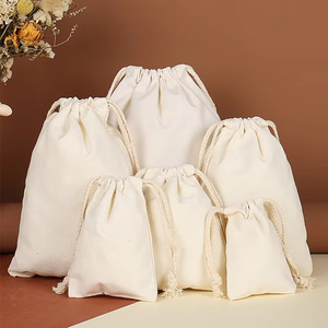 Wholesale Eco-friendly Reusable Canvas Drawstring <b>Bag</b> Custom Colorful Small Cotton <b>Folding</b> Gift Packaging - Product Image 5