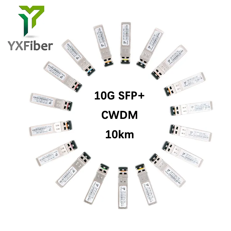 CWDM SFP + 10G 10km C27 ~ C61 LC DDM SMF ricetrasmettitore ottico in fibra ottica 10G CWDM 10km SFP Plus CWDM modulo SFP